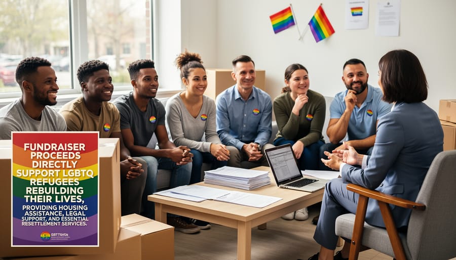 LGBTQ refugees embracing in new home after successful resettlement